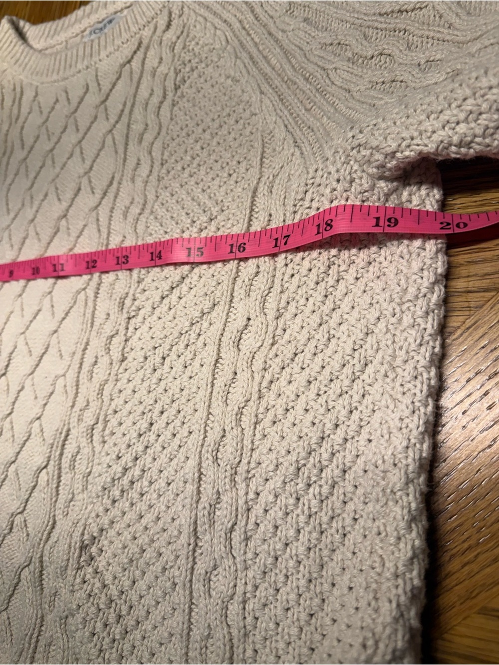 Vintage J. Crew Textured Cotton Cable Crewneck Sweater in Off-White - Picture 6 of 8